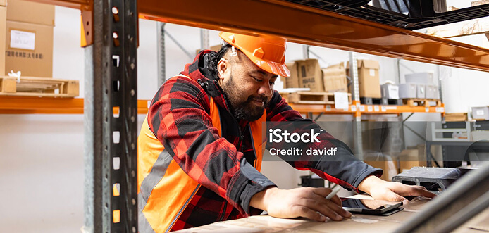 Photo of a warehouse worker
