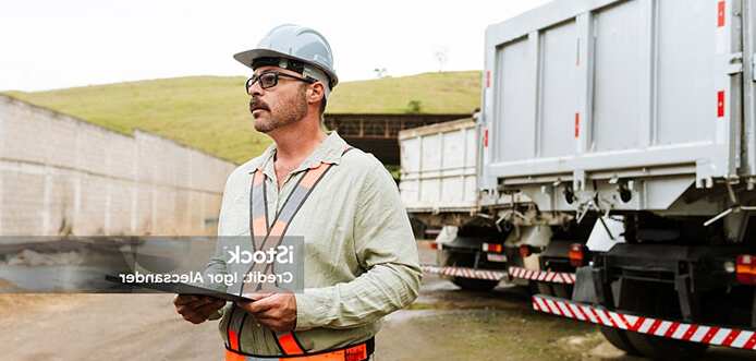 A worker in an industrial setting